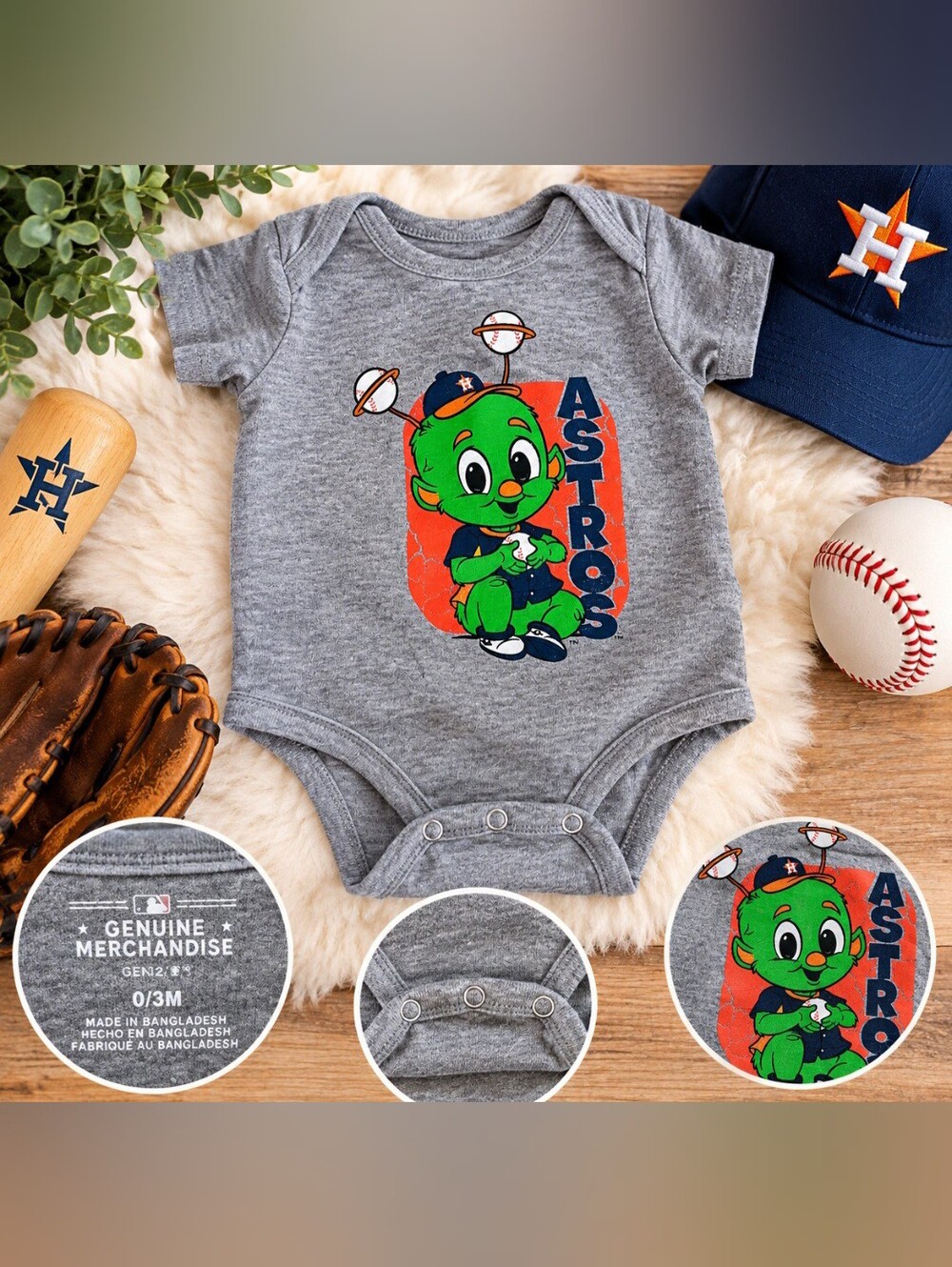 Houston Astros Baby Bodysuit
